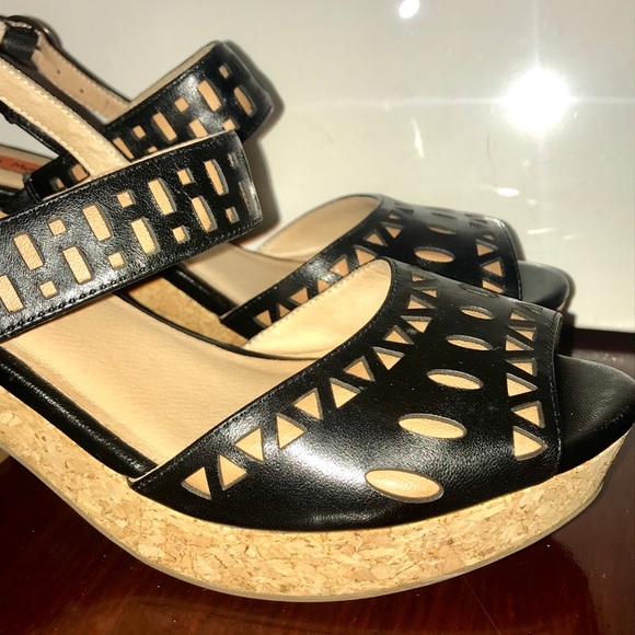 Miz Mooz Roma leather and cork heels size 9 - Picture 2 of 8